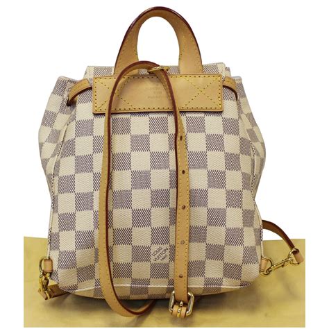 louis vuitton white and grey checkered backpack|louis vuitton backpack unisex.